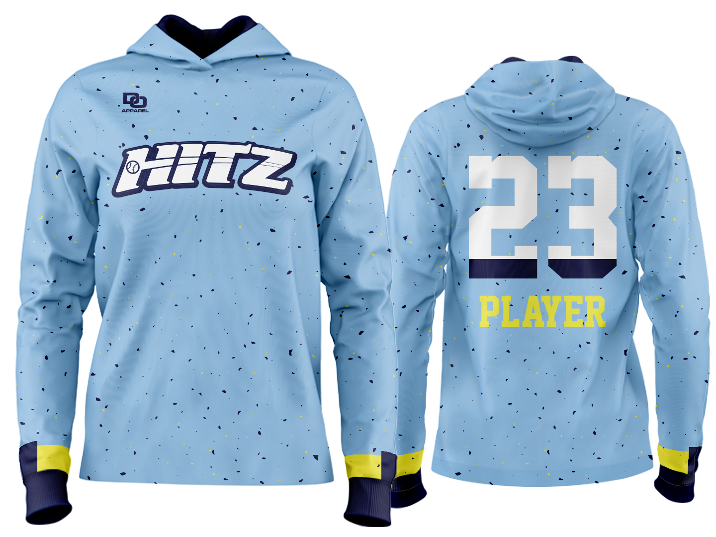 Custom Team Hoodie - Columbia Splatter