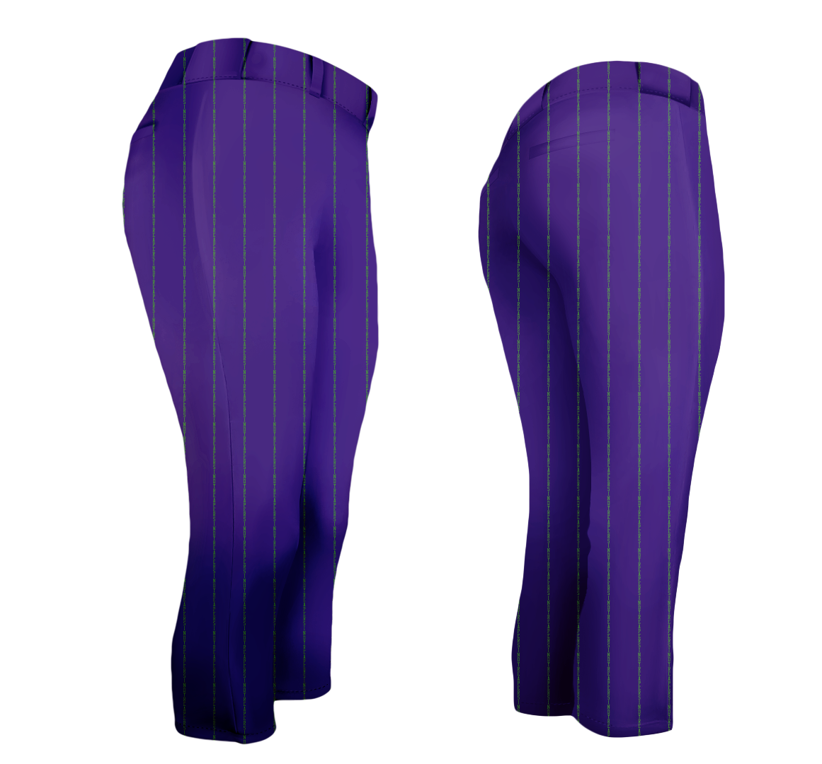 DO Custom Softball Pants - Purple Pinstripe