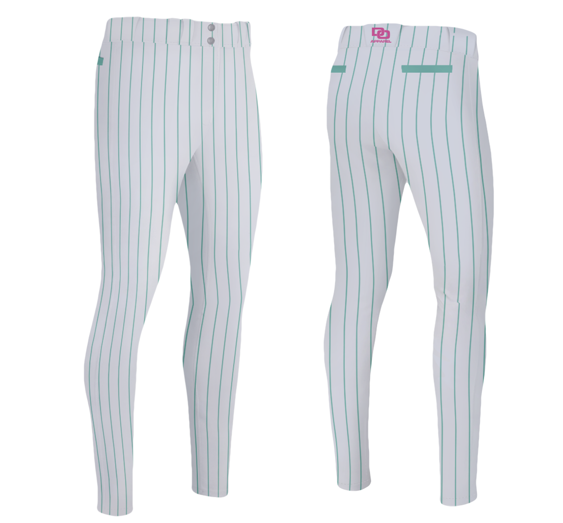 Custom Baseball Pant - White Pinstripe