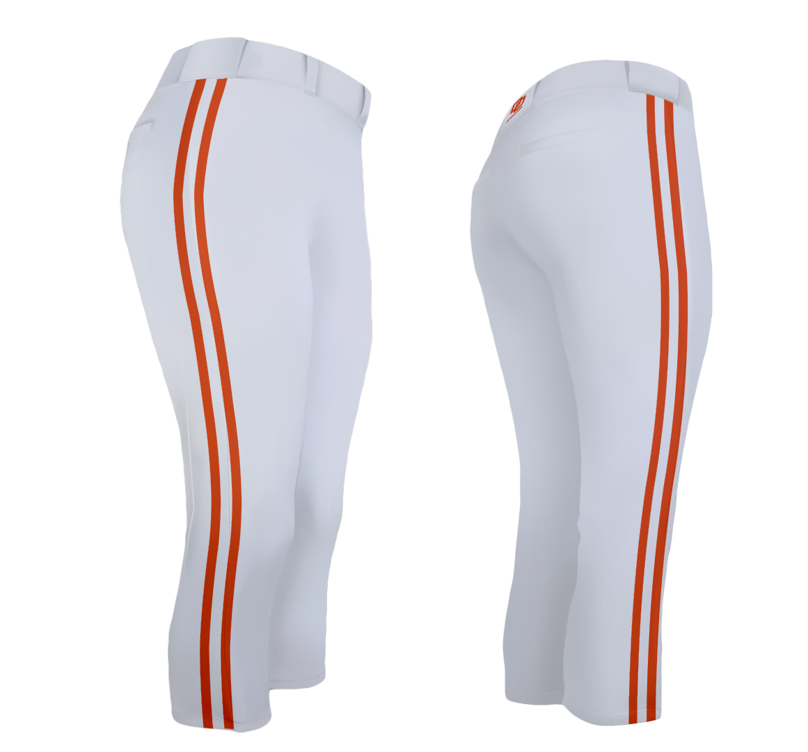Custom Fastpitch Pants - 2027 Triple Piped White