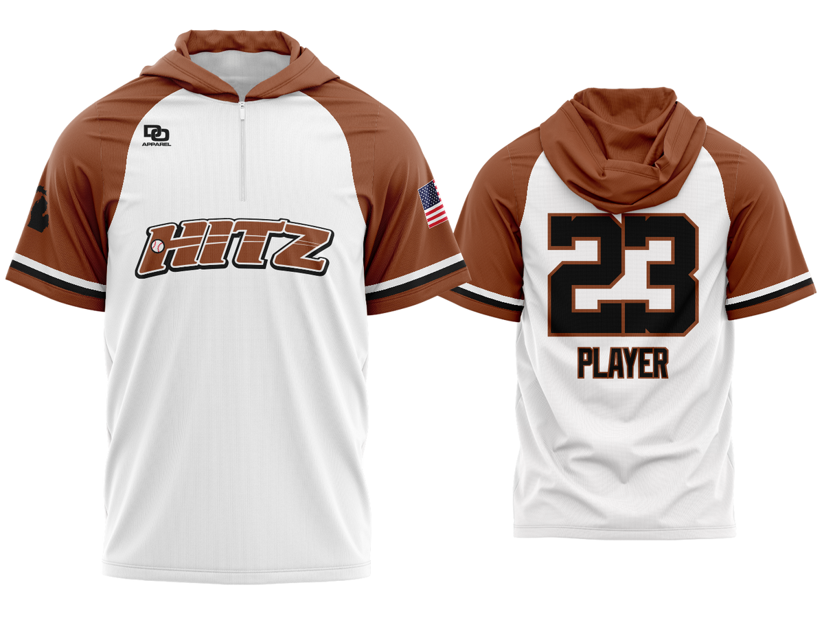 Custom QZ Hoodie SS - Texas Orange/White