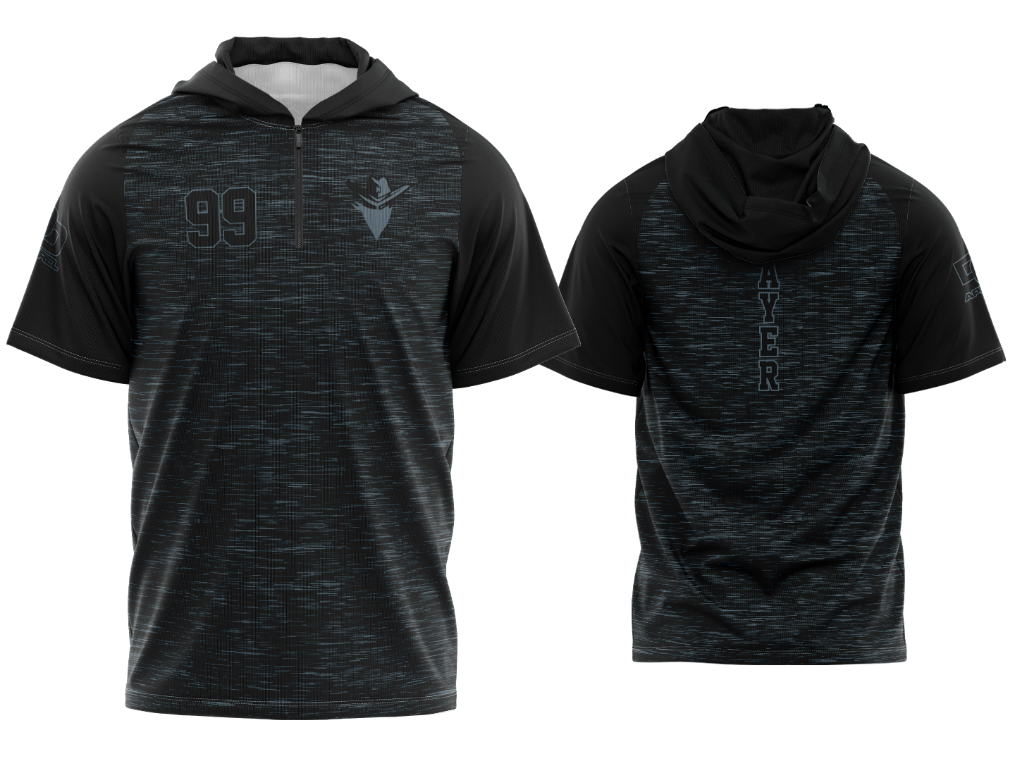 Custom QZ Hoodie SS - Blackout