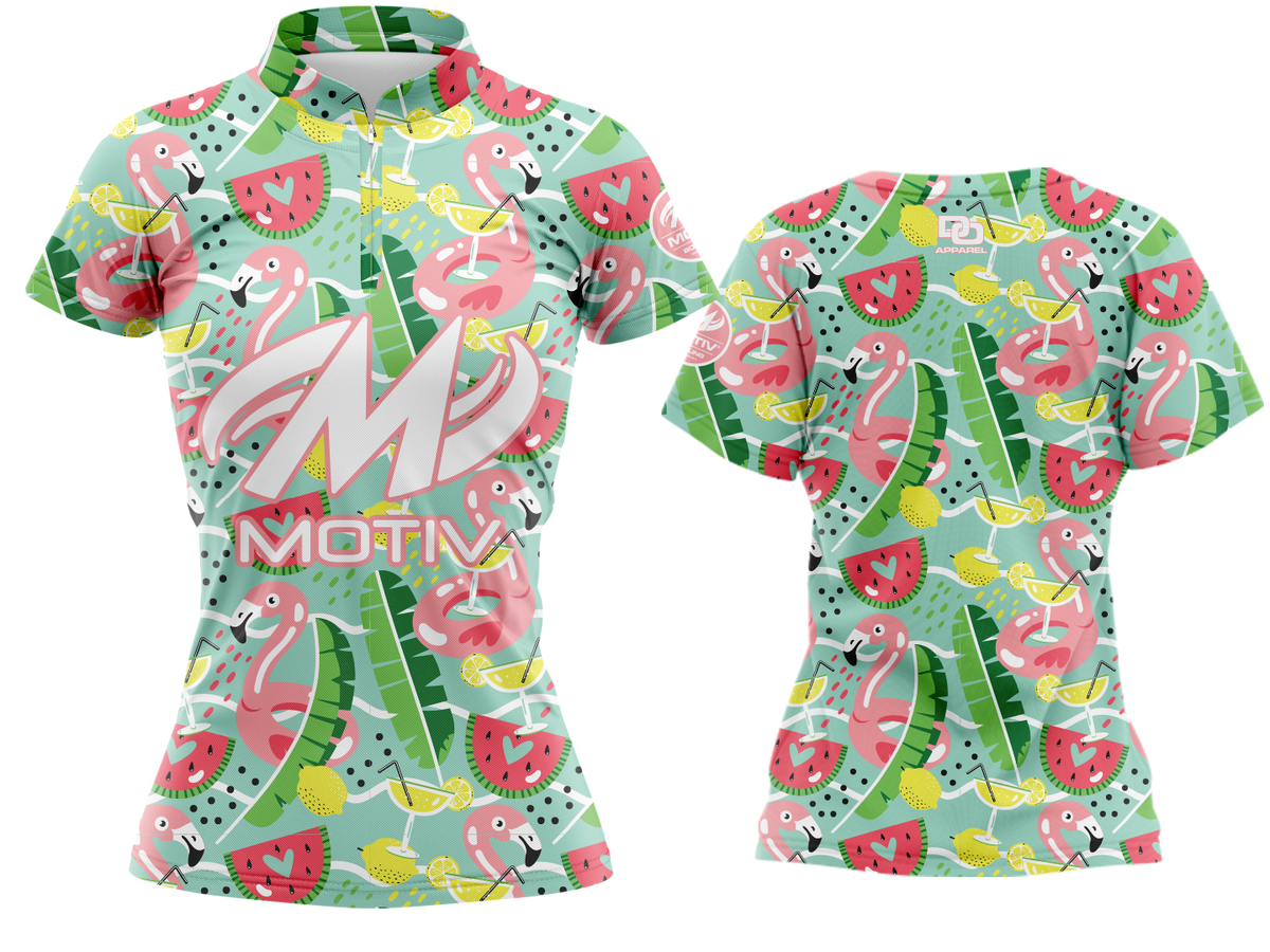 Custom FD QZ Taper Women's Bowling Jersey - Lemon