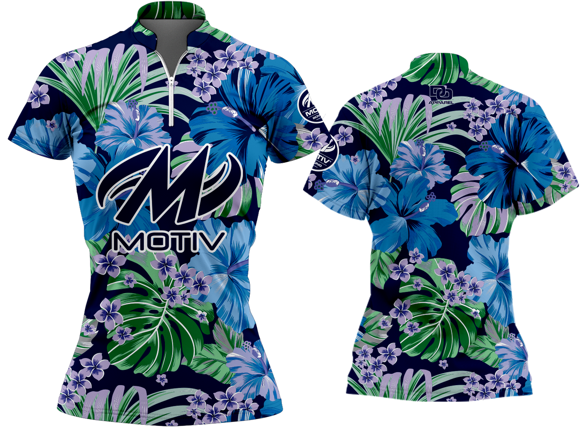 Custom FD QZ Taper Women's Bowling Jersey - Navy