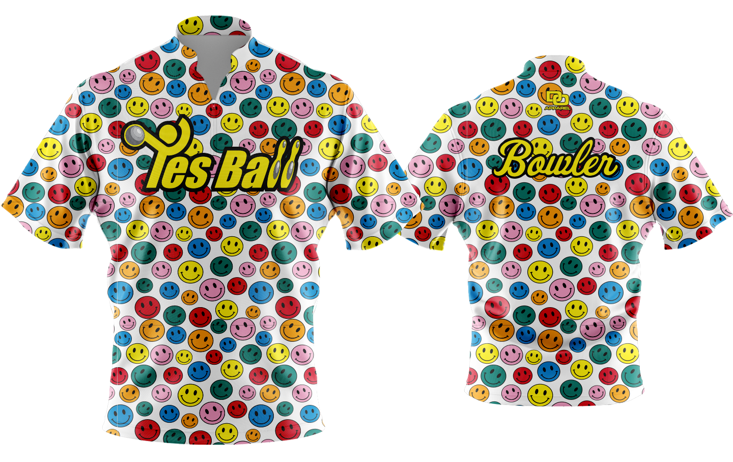 Custom Bowling Jersey - Happy