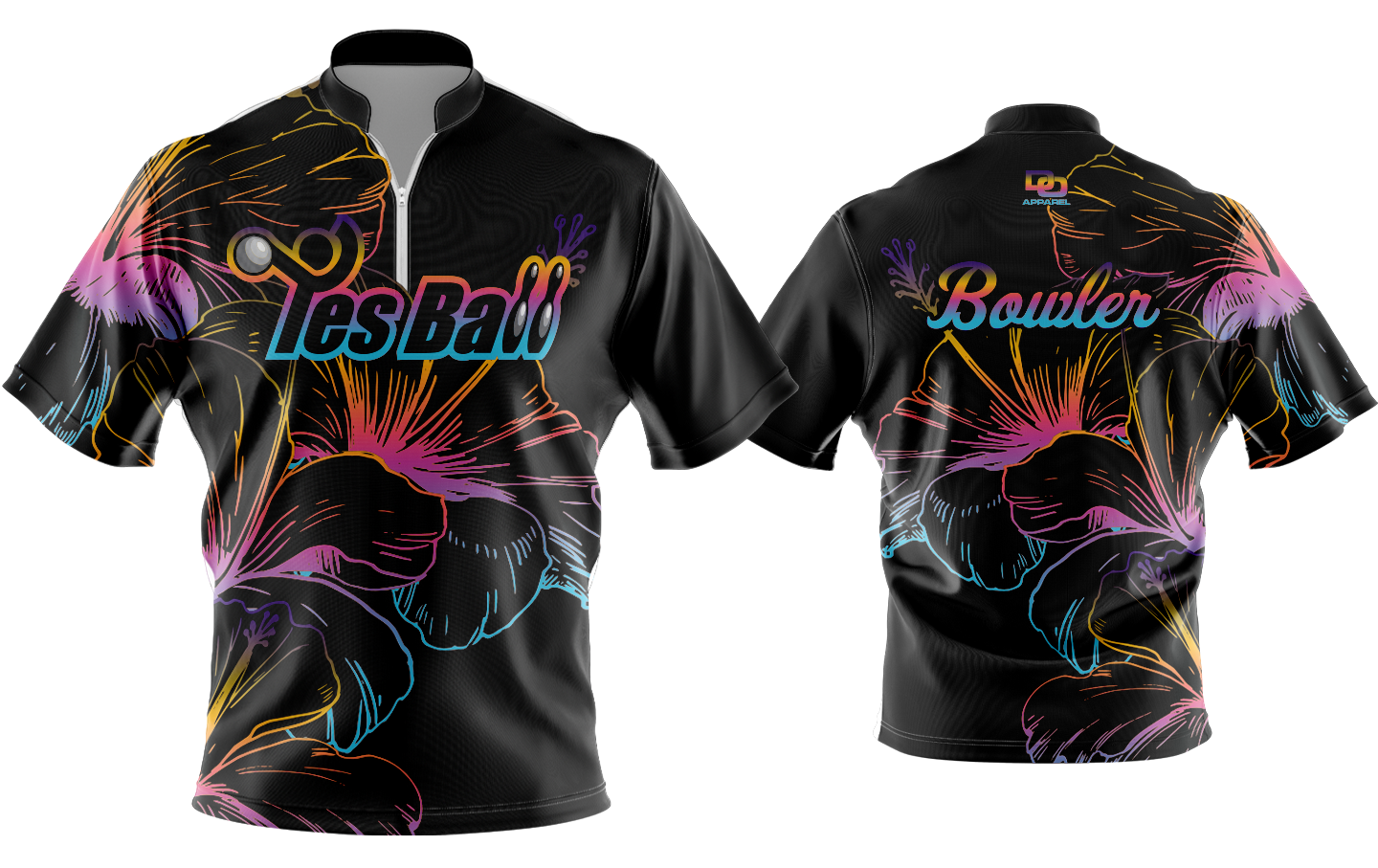 Custom Bowling Jersey - Flower