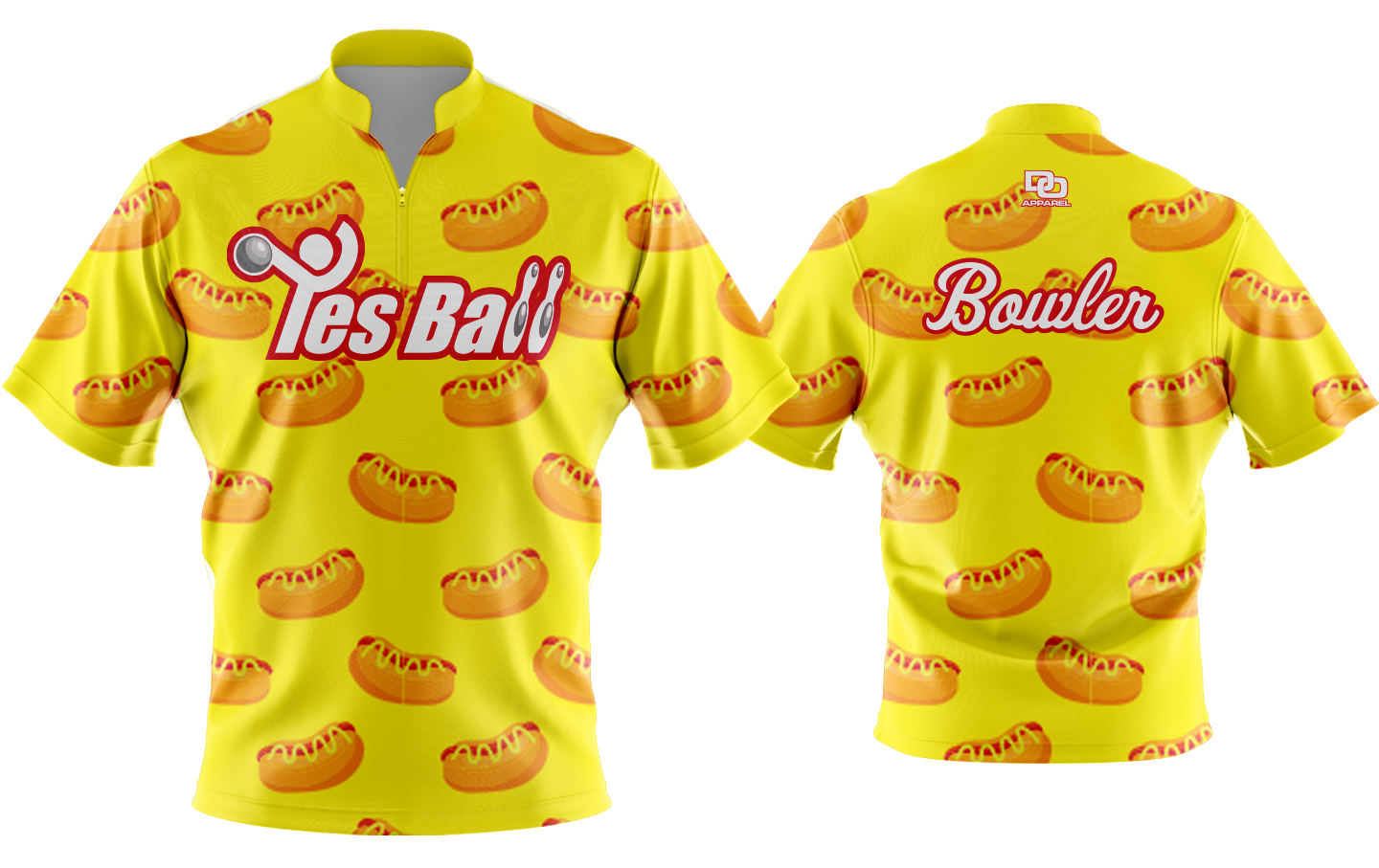 Custom Bowling Jersey - Hot Dog