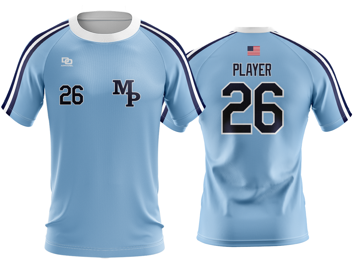 Custom Raglan Jersey - Columbia