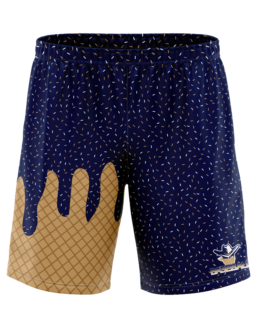 Custom Shorts - Navy Drip