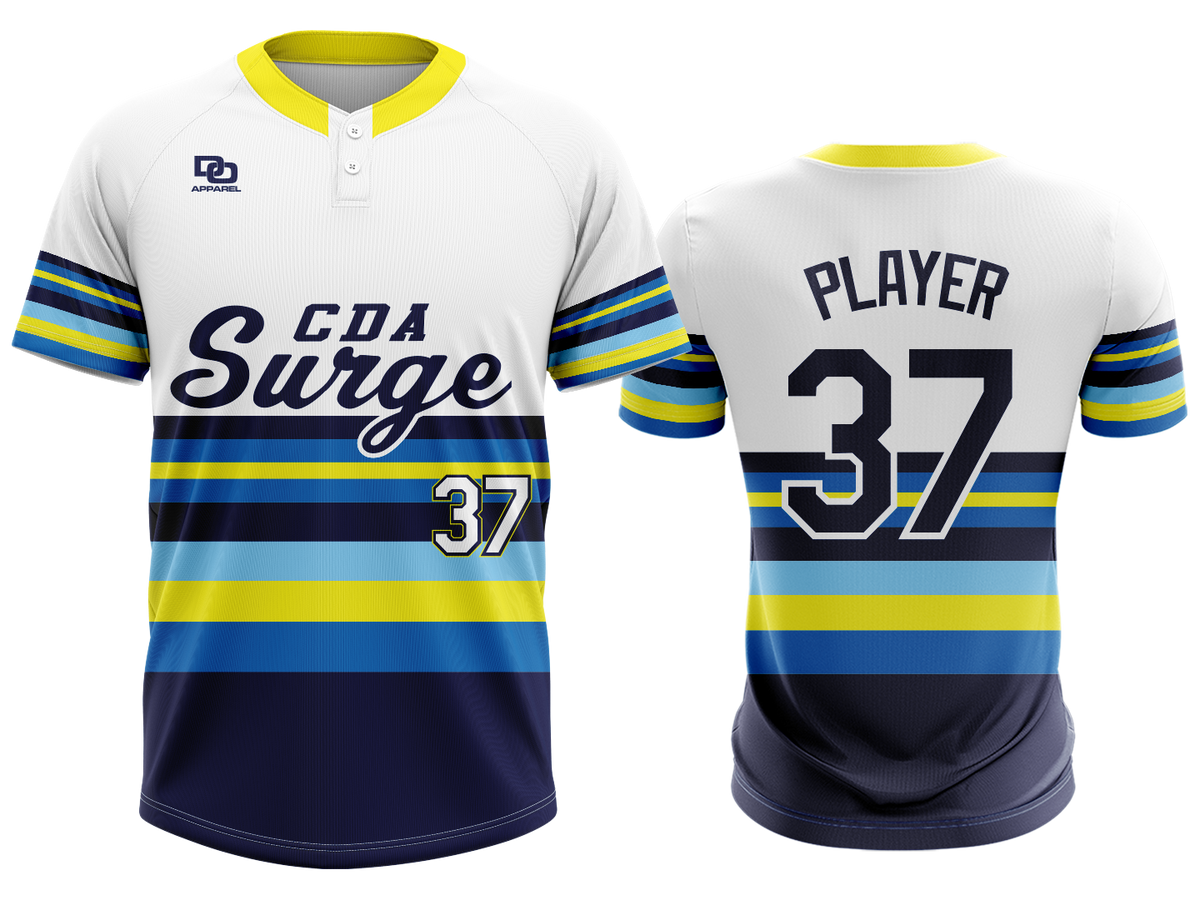 Custom Two-Button Jersey - White