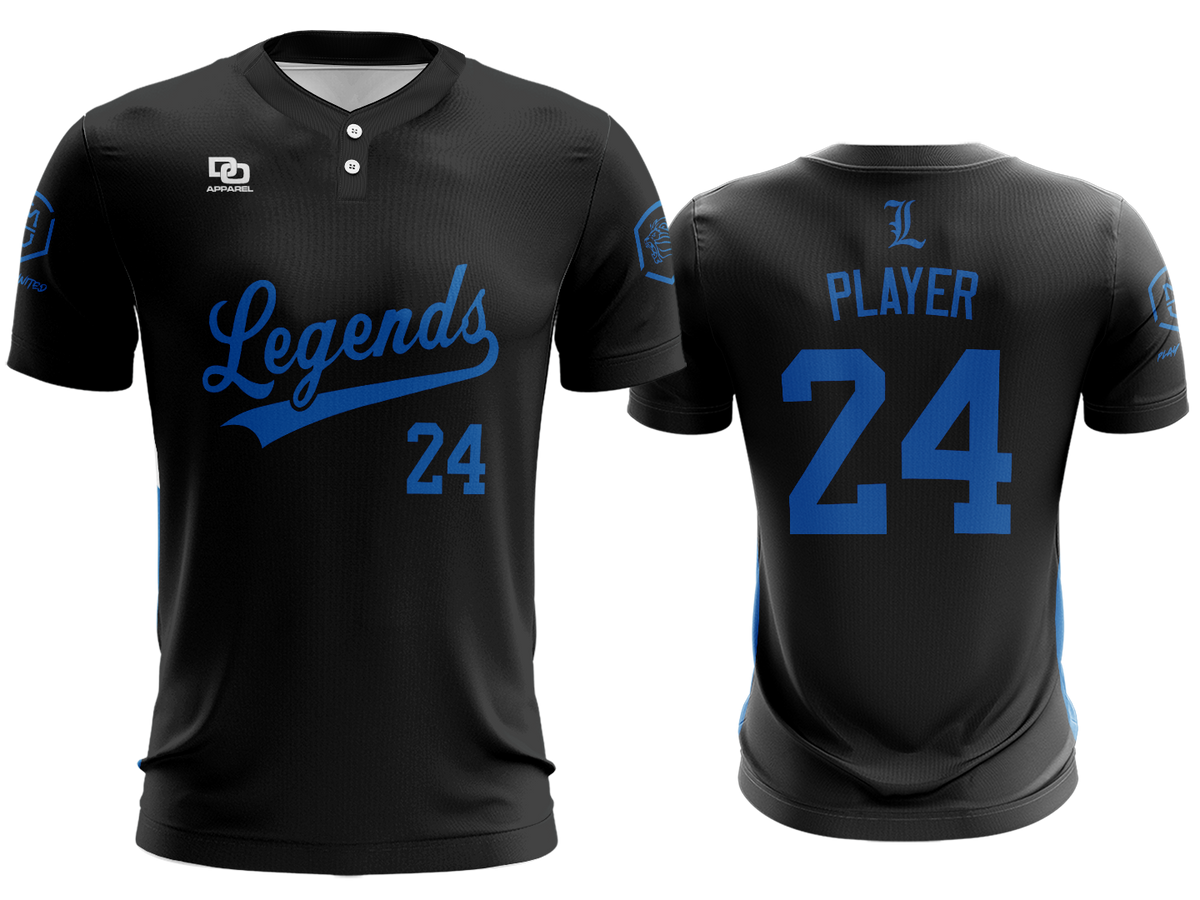 Custom Two-Button Jersey - BAL Black