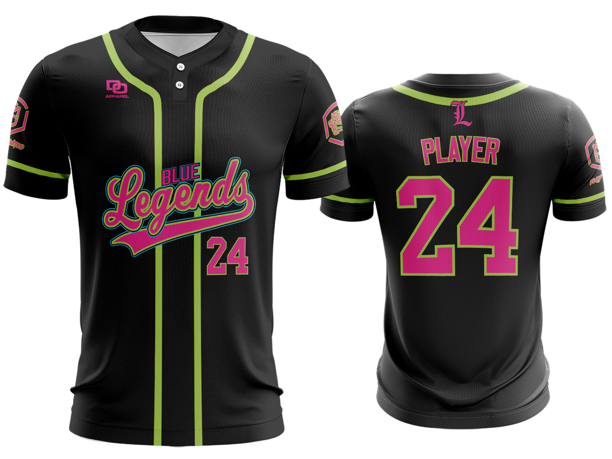Custom Two-Button Jersey - Black Party