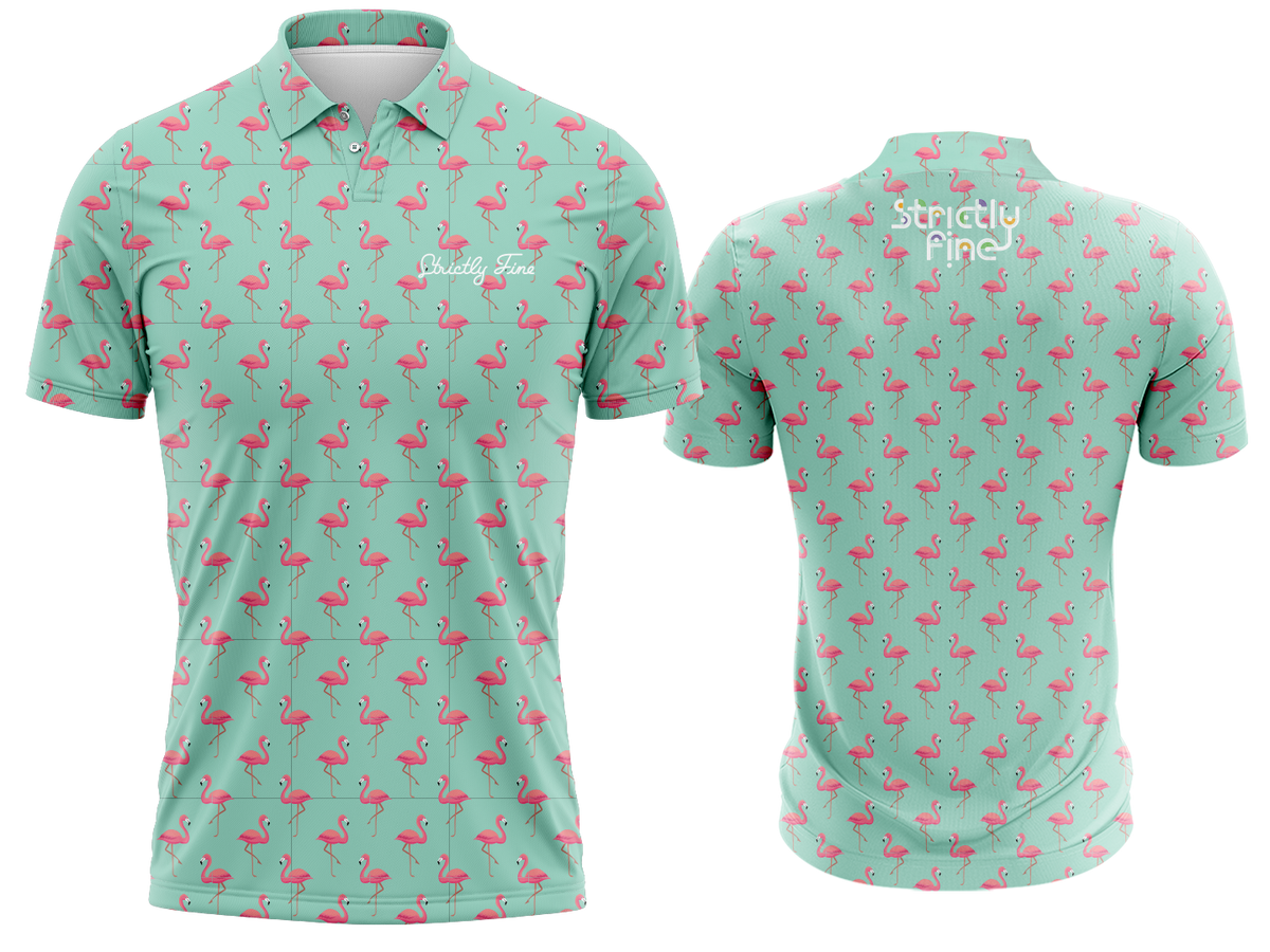Custom Two-Button Polo - Flamingo