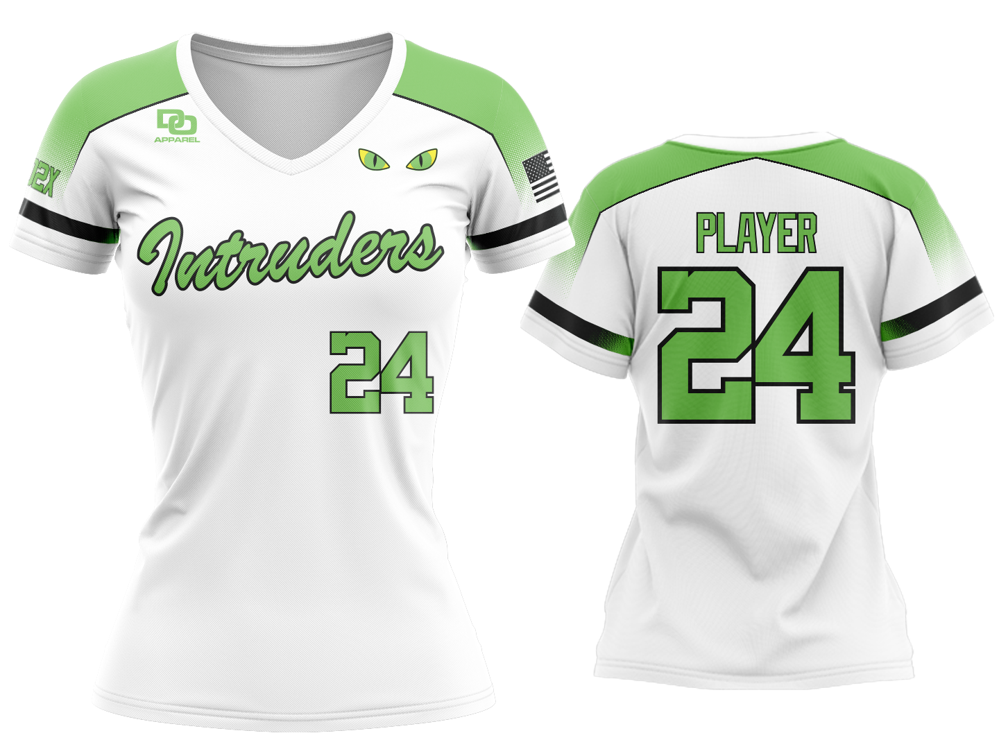 Custom Womens Crew Jersey - Rattler White
