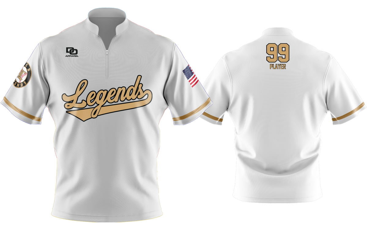 Custom Vapor Batting Jacket - Home White