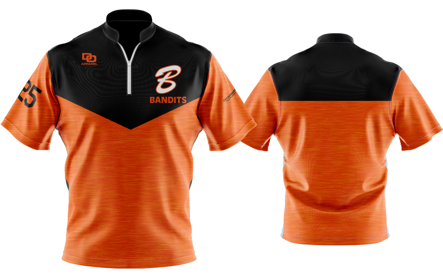 Custom Vapor Batting Jacket - Orange Heather