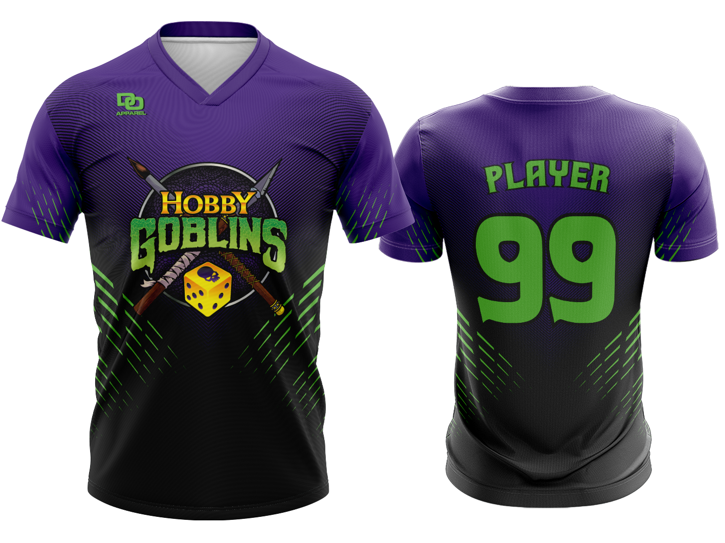 Custom V-Neck Jersey - Purple