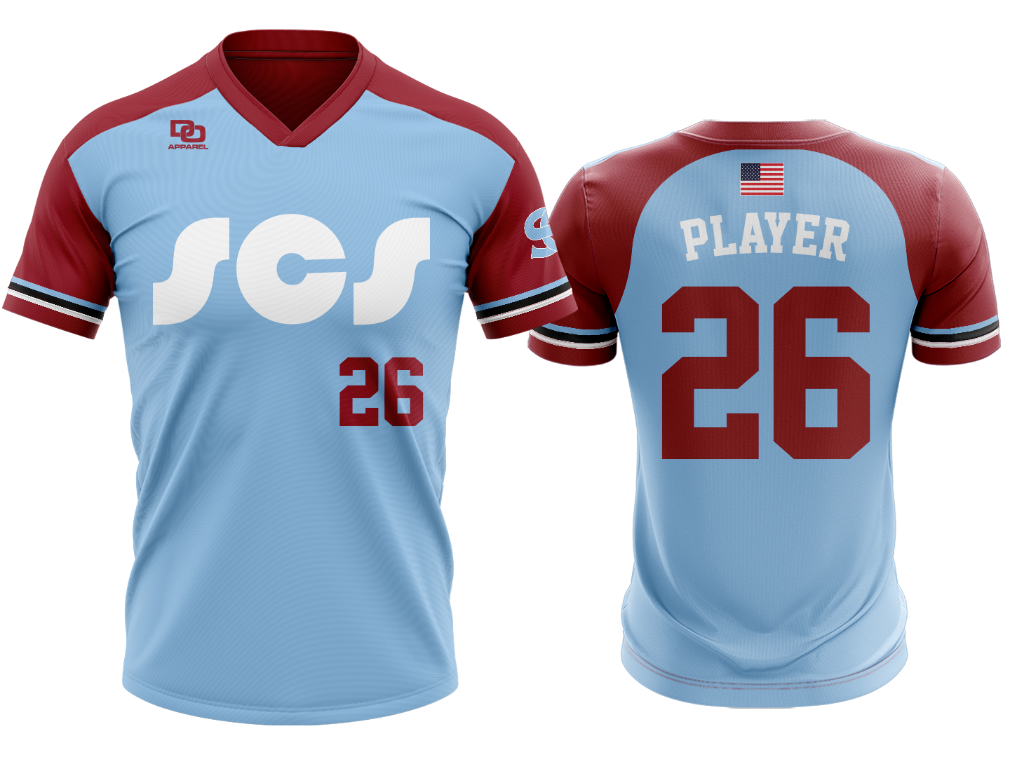 Custom Vneck Jersey - Columbia