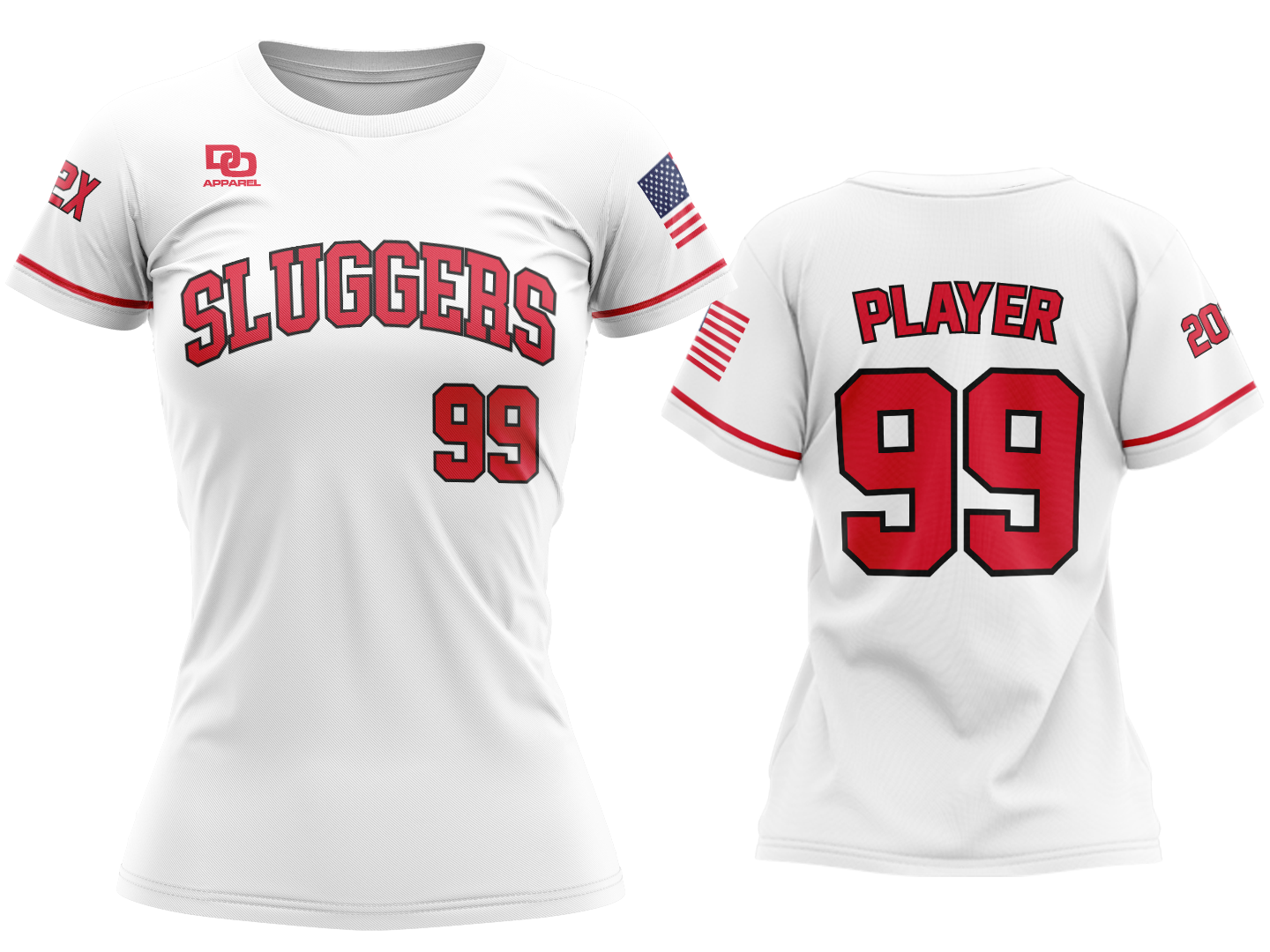 Custom Womens Crew Jersey - White
