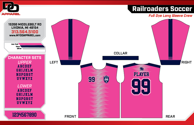 Custom Long Sleeve Jersey - Pink