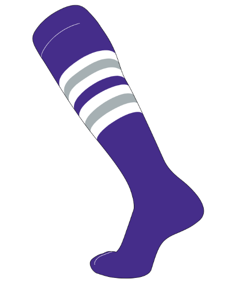 Custom Unity Game Socks - Purple/White/Grey
