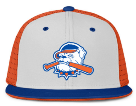 Custom Hat Perforated Gamechanger - White/Orange (Non-Pinwheel)