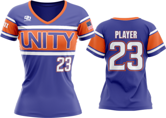 Custom Womens V-Neck Jersey - Purple