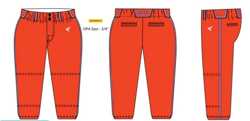 Easton Custom Fastpitch Pant - Orange