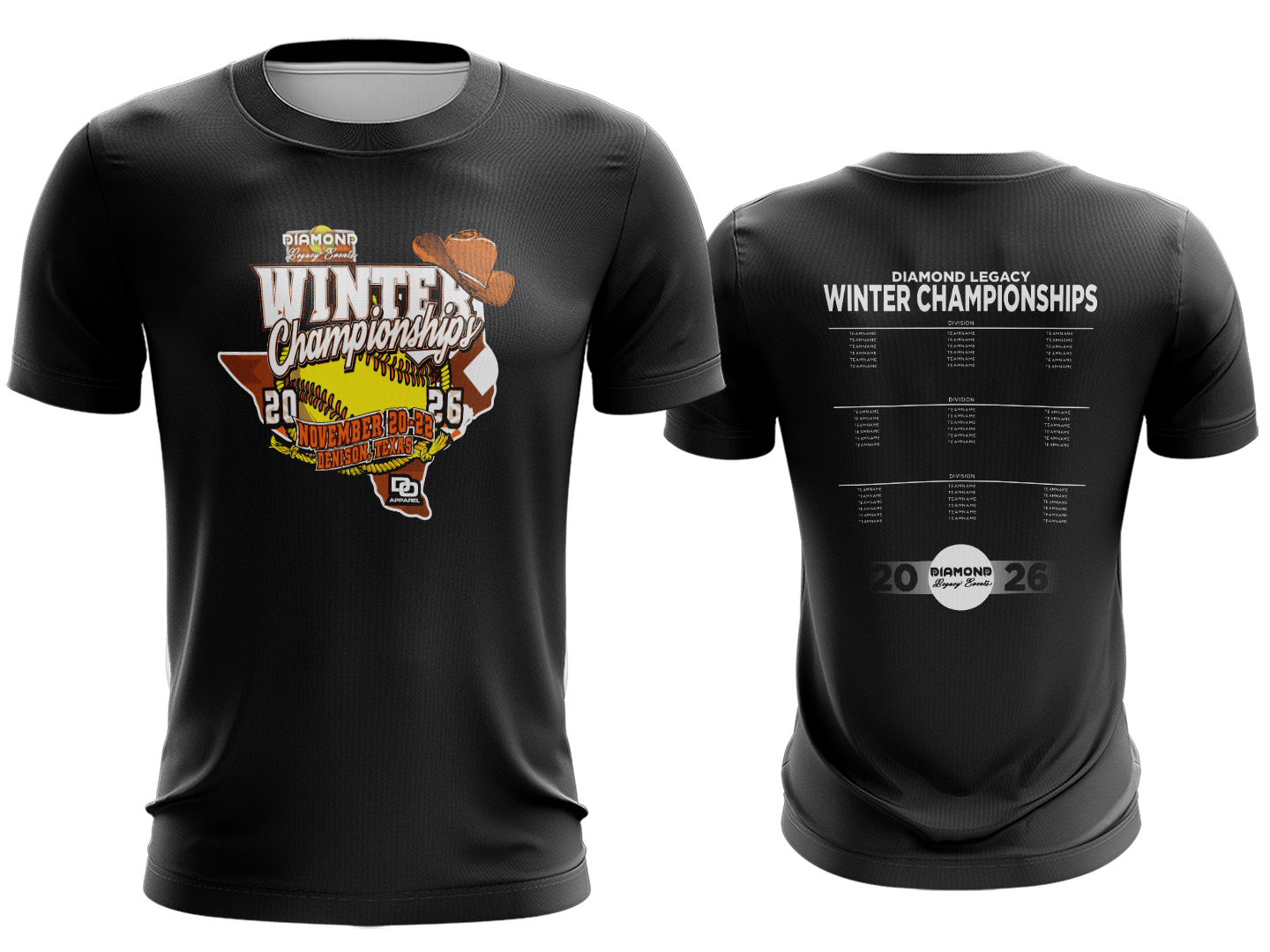 Tournament Tee - Winter Championship Black