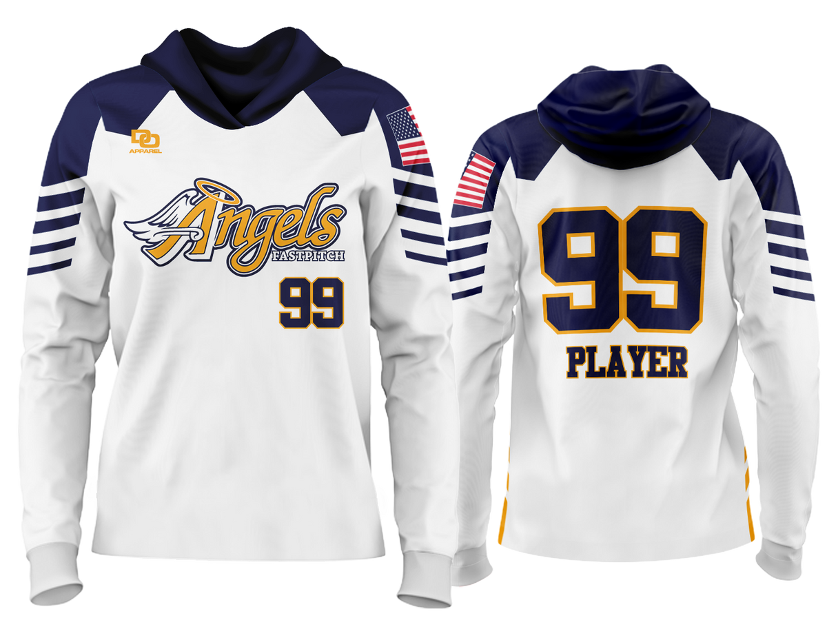 Custom Team Hoodie - White/Navy