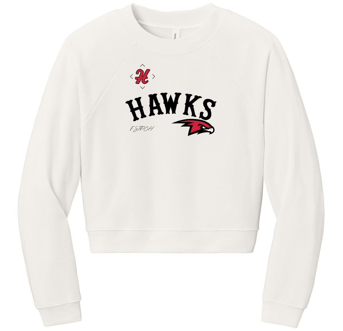BELLA+CANVAS Women’s Raglan Sponge Fleece Crew