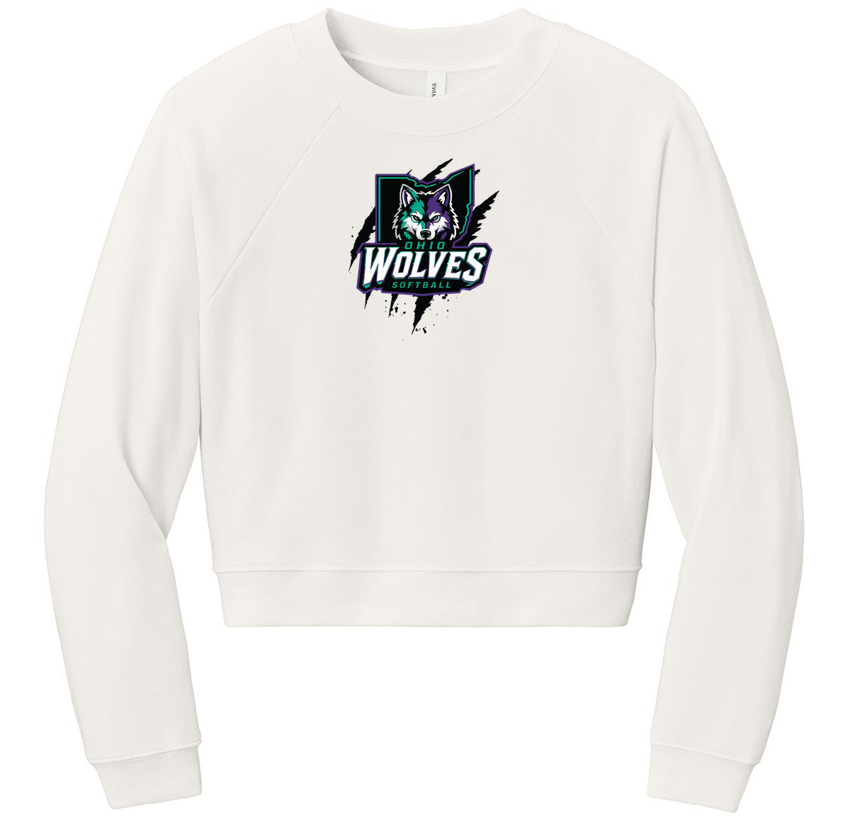 BELLA+CANVAS Women’s Raglan Sponge Fleece Crew