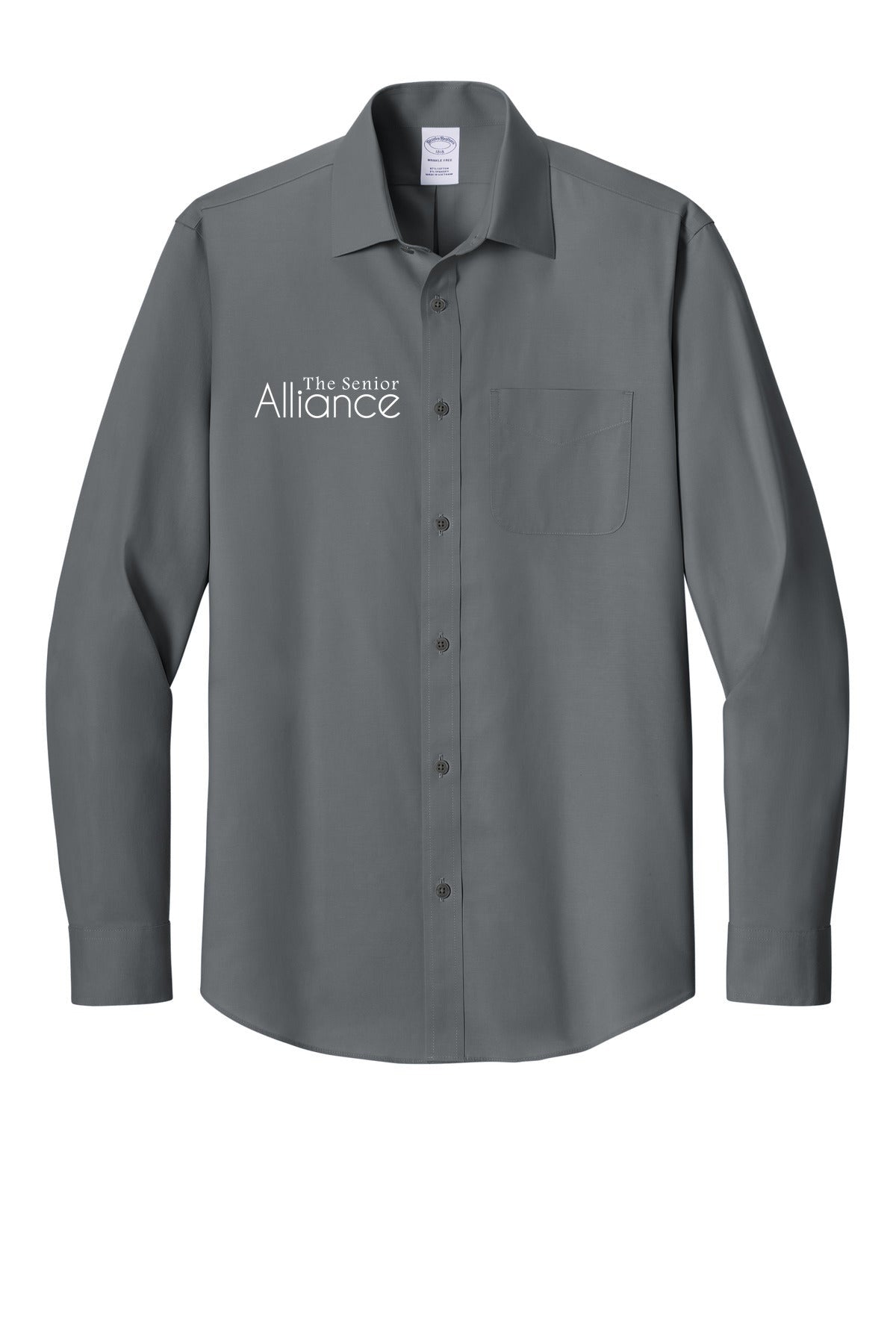 Brooks Brothers Wrinkle-Free Stretch Pinpoint Spread Collar Shirt BB18012