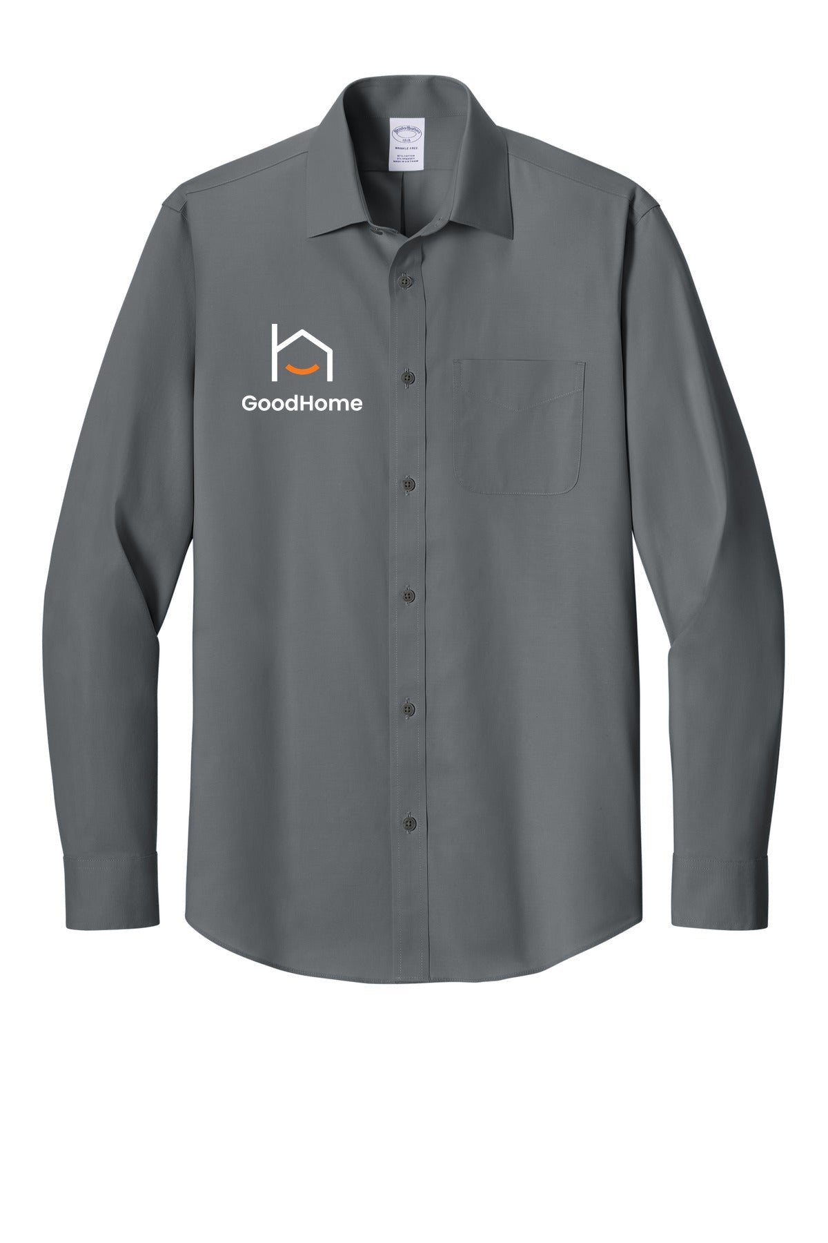 Brooks Brothers Wrinkle-Free Stretch Pinpoint Spread Collar Shirt BB18012