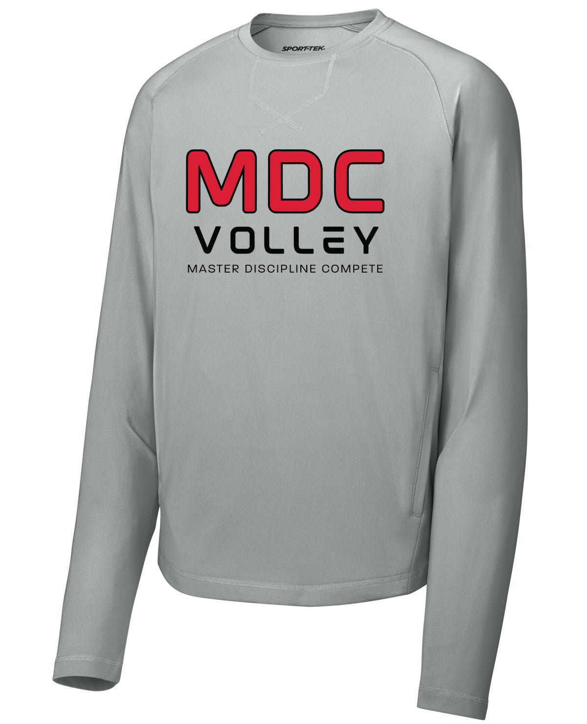 Sport-Wick Stretch Pocketed Crewneck