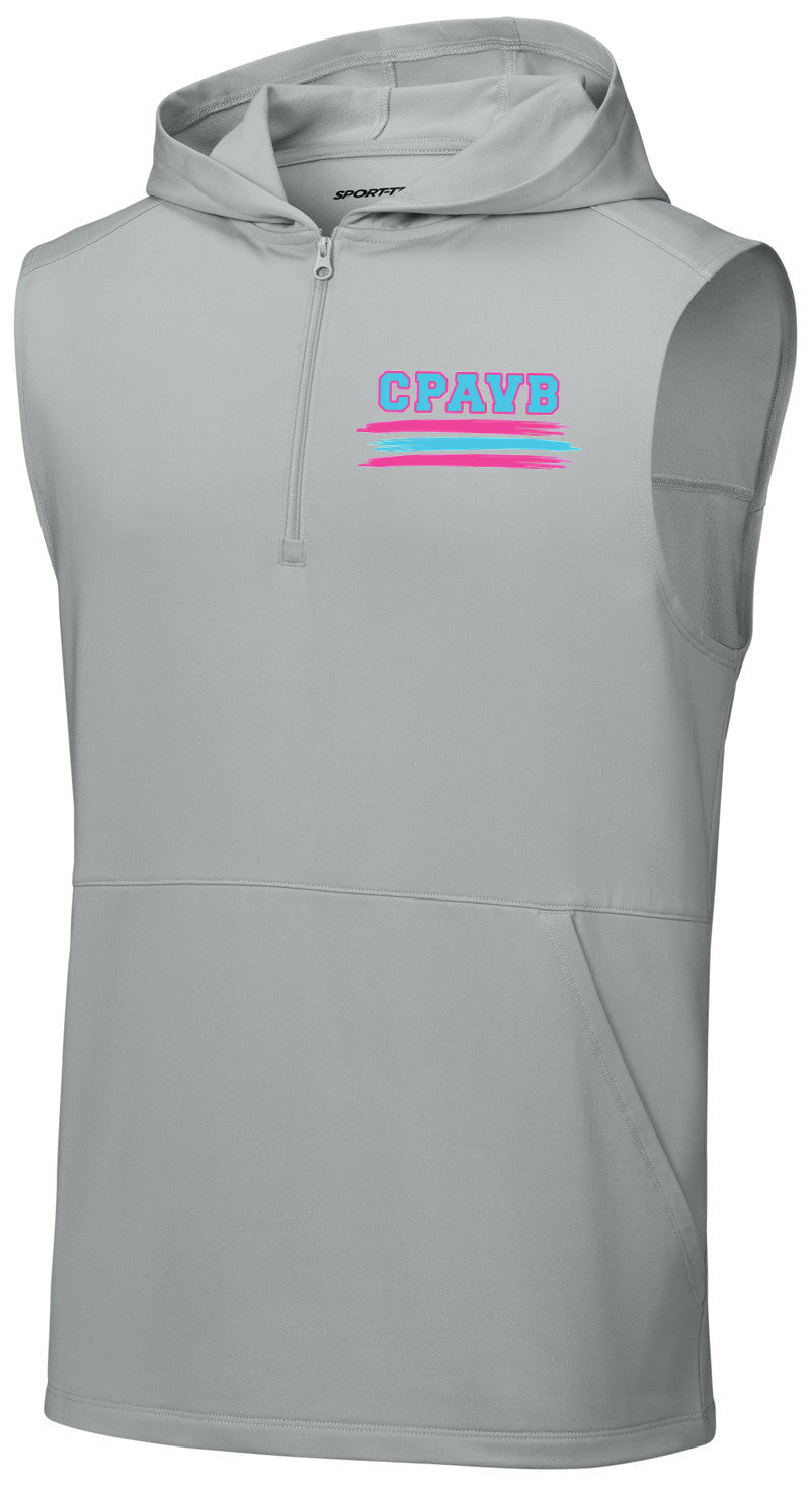 Sport-Wick Stretch Sleeveless Hooded 1/4-Zip