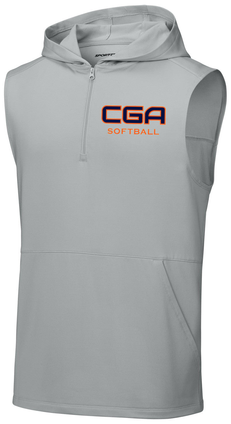 Sport-Wick Stretch Sleeveless Hooded 1/4-Zip
