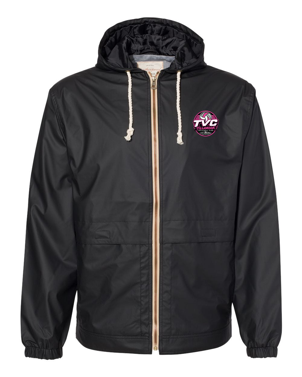 Unisex Vintage Hooded Rain Jacket