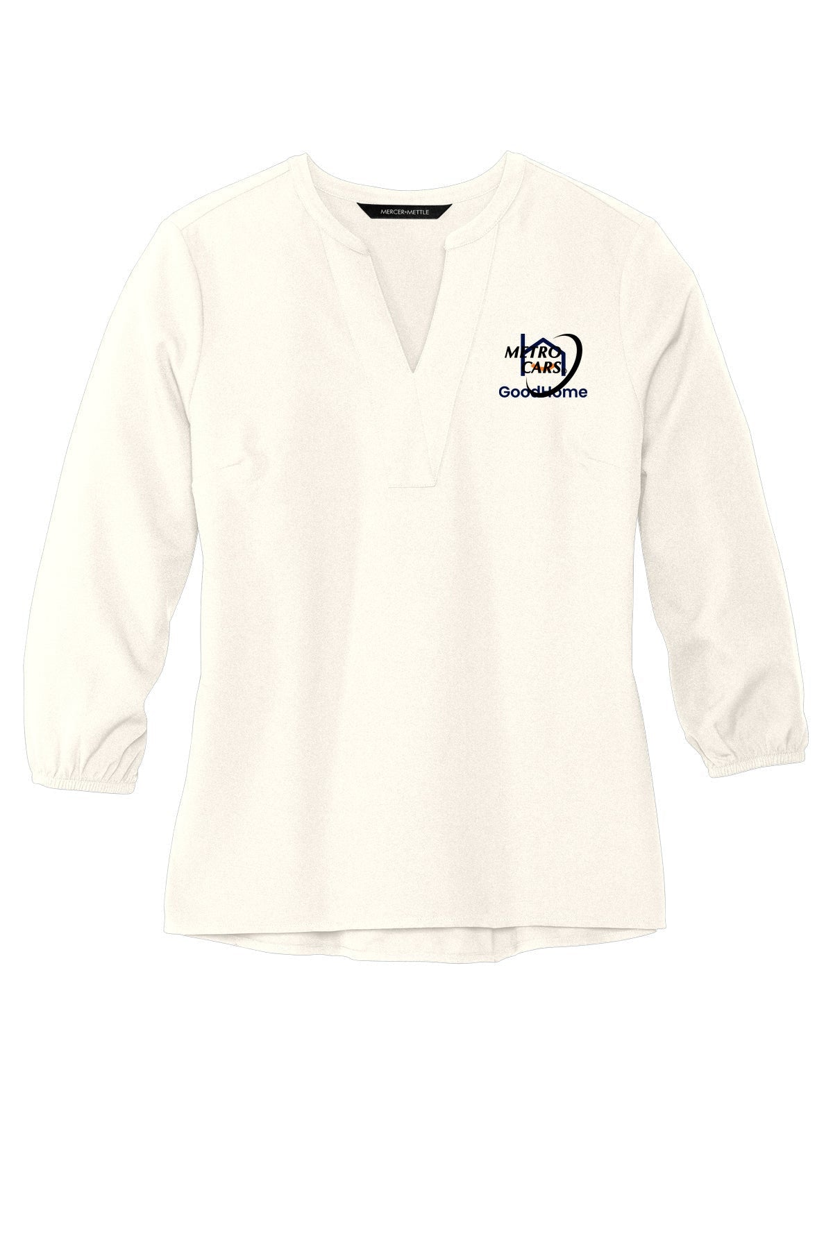 Women's Stretch Crepe 3/4-Sleeve Blouse