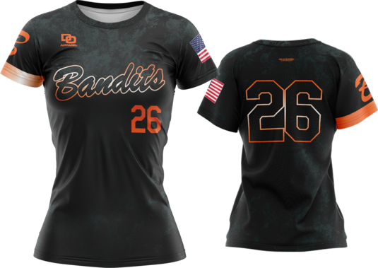 Custom Womens Crew Jersey - Tampa Black