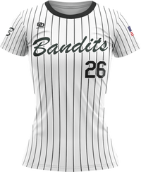 Custom Womens Crew Jersey - White and Black Pinny