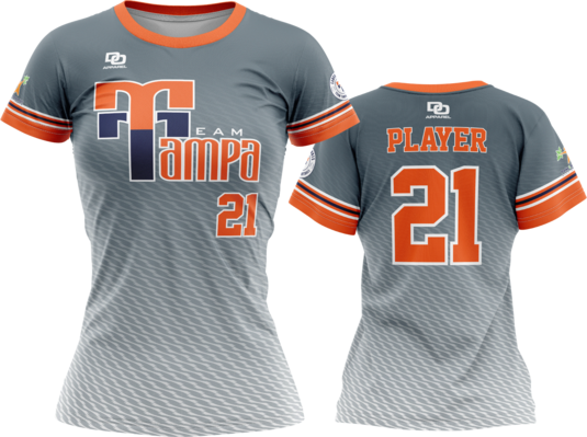 Custom Crew Jersey - Grey/Orange