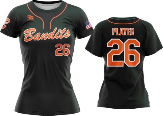Custom Womens Crew Jersey - Black