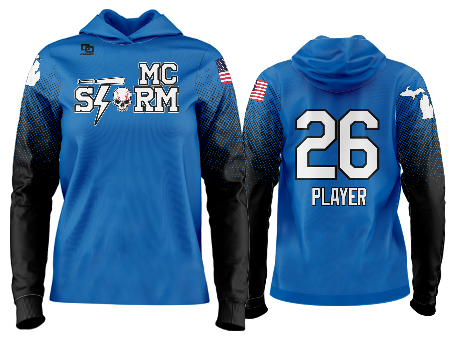 Custom Team Hoodie - Fade Speckle