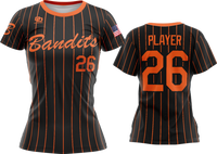 Custom Womens Crew Jersey - Black Pinny