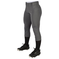 LADIES CRUSH MID-CALF SOFTBALL PANT - Graphite