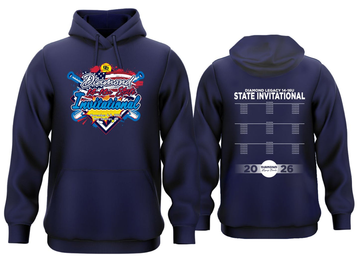 Tournament Fleece Hoodie - 10/11u State Invitational Navy