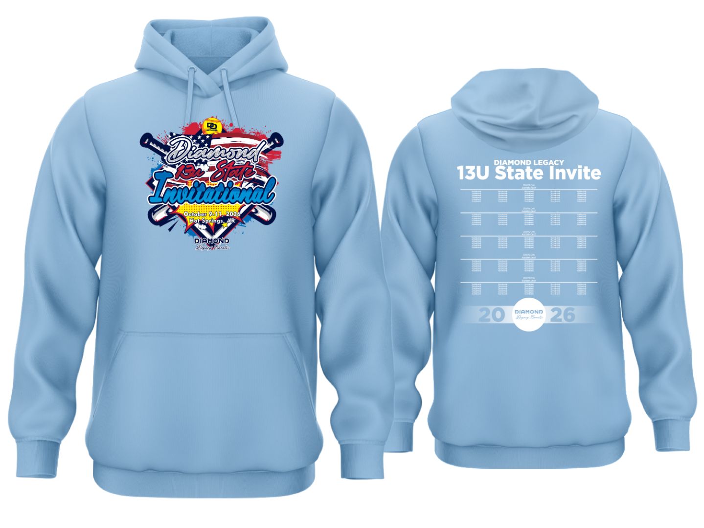 Tournament Fleece Hoodie - 13u State Invitational Columbia