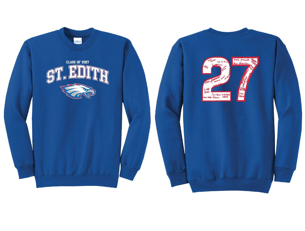 Port & Co Core Fleece Crewneck Sweatshirt - Royal