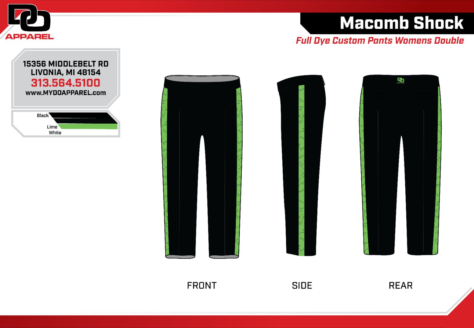 DO Custom Softball Pants - Black